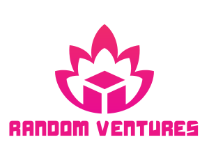 Pink Lotus Cube logo design