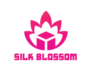 Pink Lotus Cube logo design