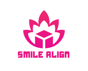 Pink Lotus Cube logo design