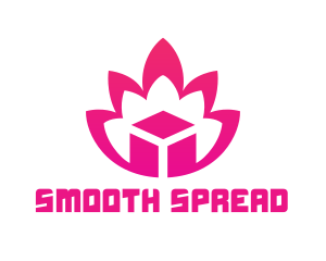 Pink Lotus Cube logo design