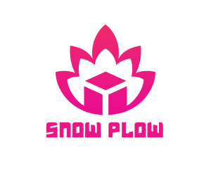 Pink Lotus Cube logo design