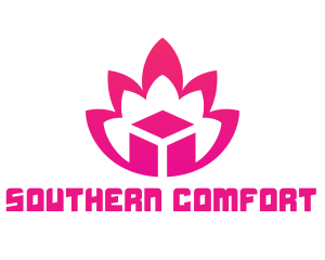 Pink Lotus Cube logo design