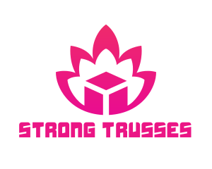 Pink Lotus Cube logo design