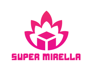 Pink Lotus Cube logo design