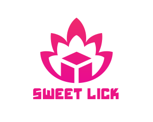 Pink Lotus Cube logo design