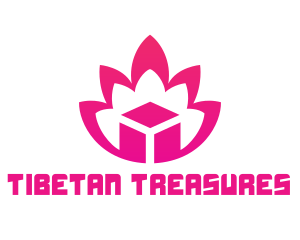 Pink Lotus Cube logo design