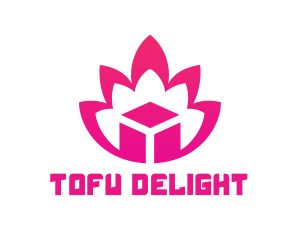 Pink Lotus Cube logo design