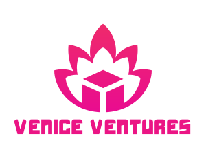 Pink Lotus Cube logo design