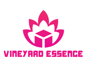 Pink Lotus Cube logo design