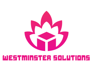 Pink Lotus Cube logo design