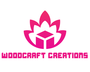 Pink Lotus Cube logo design