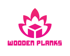 Pink Lotus Cube logo design