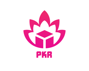 Pink Lotus Cube logo design