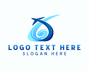 Shipping - Logistics Freight Plane logo design