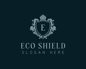 Royalty Shield Wreath logo design