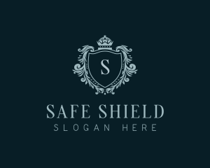 Royalty Shield Wreath logo design