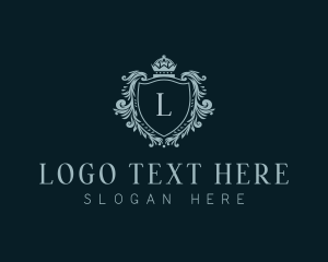 Hotel - Royalty Shield Wreath logo design