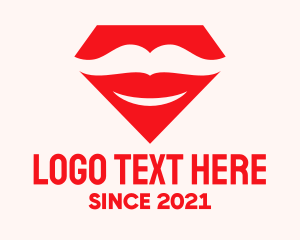 Narrator - Diamond Beauty Mouth logo design