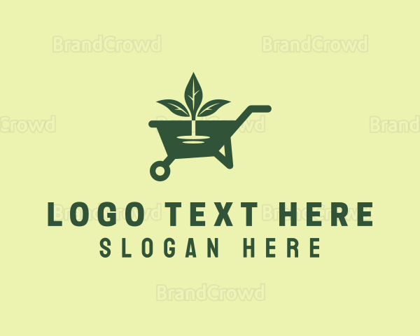 Lawn Wheelbarrow Leaf Logo