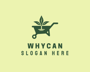 Lawn Wheelbarrow Leaf Logo