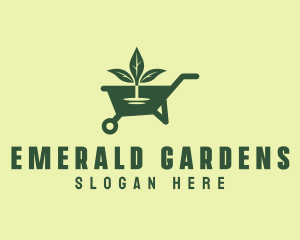 Lawn Garden Wheelbarrow logo design