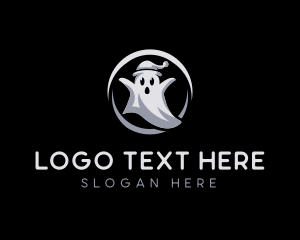 Haunted - Haunted Ghost Hat logo design