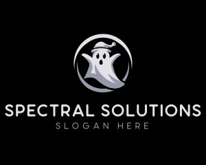 Ghost - Haunted Ghost Hat logo design