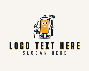 Cleaning - Janitorial Sanitation Cleaning logo design