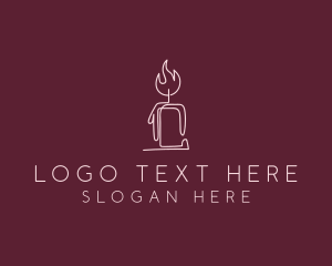 Candlelight - Home Decor Candle logo design