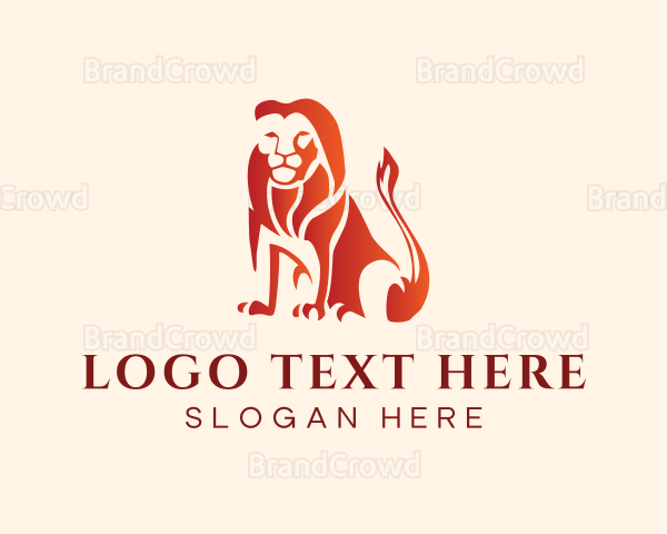 Wild Lion Animal Logo