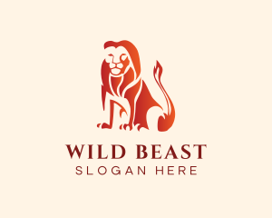 Wild Lion Animal logo design