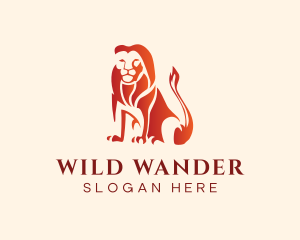 Wild Lion Animal logo design