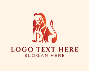 Gradient - Wild Lion Animal logo design