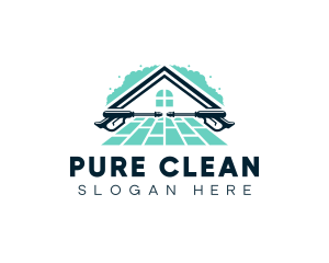 Clean Flooring Pressure Wash logo design