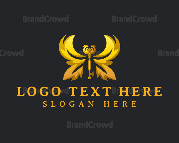 Luxury Butterfly Key Logo