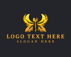 High End - Luxury Butterfly Key logo design