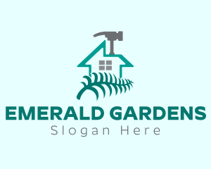 Garden House Hammer Repair logo design