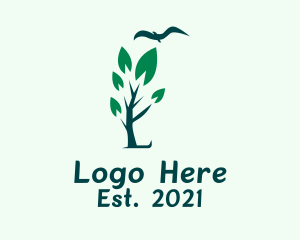 Forestry - Nature Tree Bird logo design