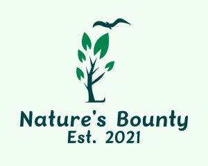 Nature Tree Bird logo design