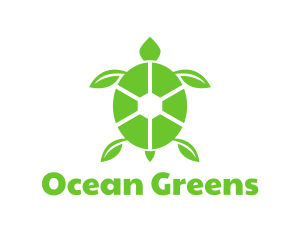 Green Leaf Turtle logo design