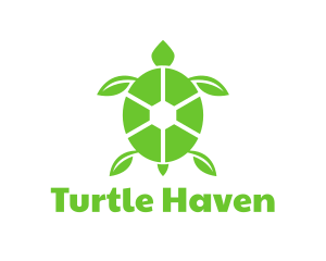 Green Leaf Turtle logo design