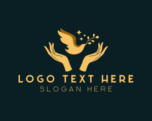 Theology - Religious Dove Bird logo design