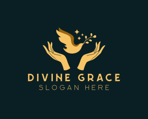 Prayer - Religious Dove Bird logo design