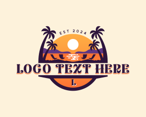 Tourist - Tourist Beach Vacation logo design