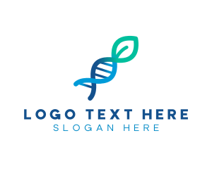 Research - Biotech DNA Leaf logo design