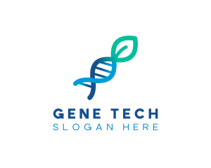 Gene - Biotech DNA Leaf logo design