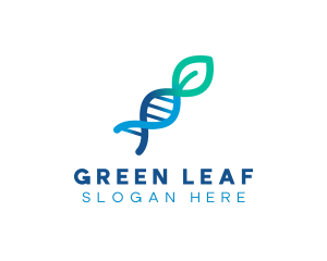 Biotech DNA Leaf logo design