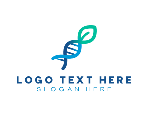 Life - Biotech DNA Leaf logo design