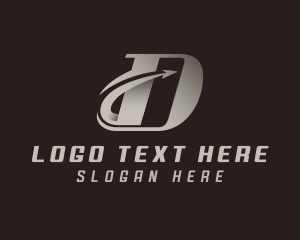 Pilot School - Courier Shipping Logistics Letter D logo design
