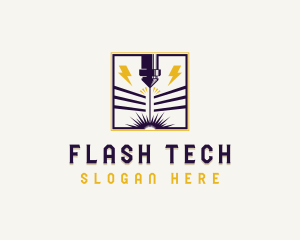 Flash - Lightning Flash CNC Laser logo design